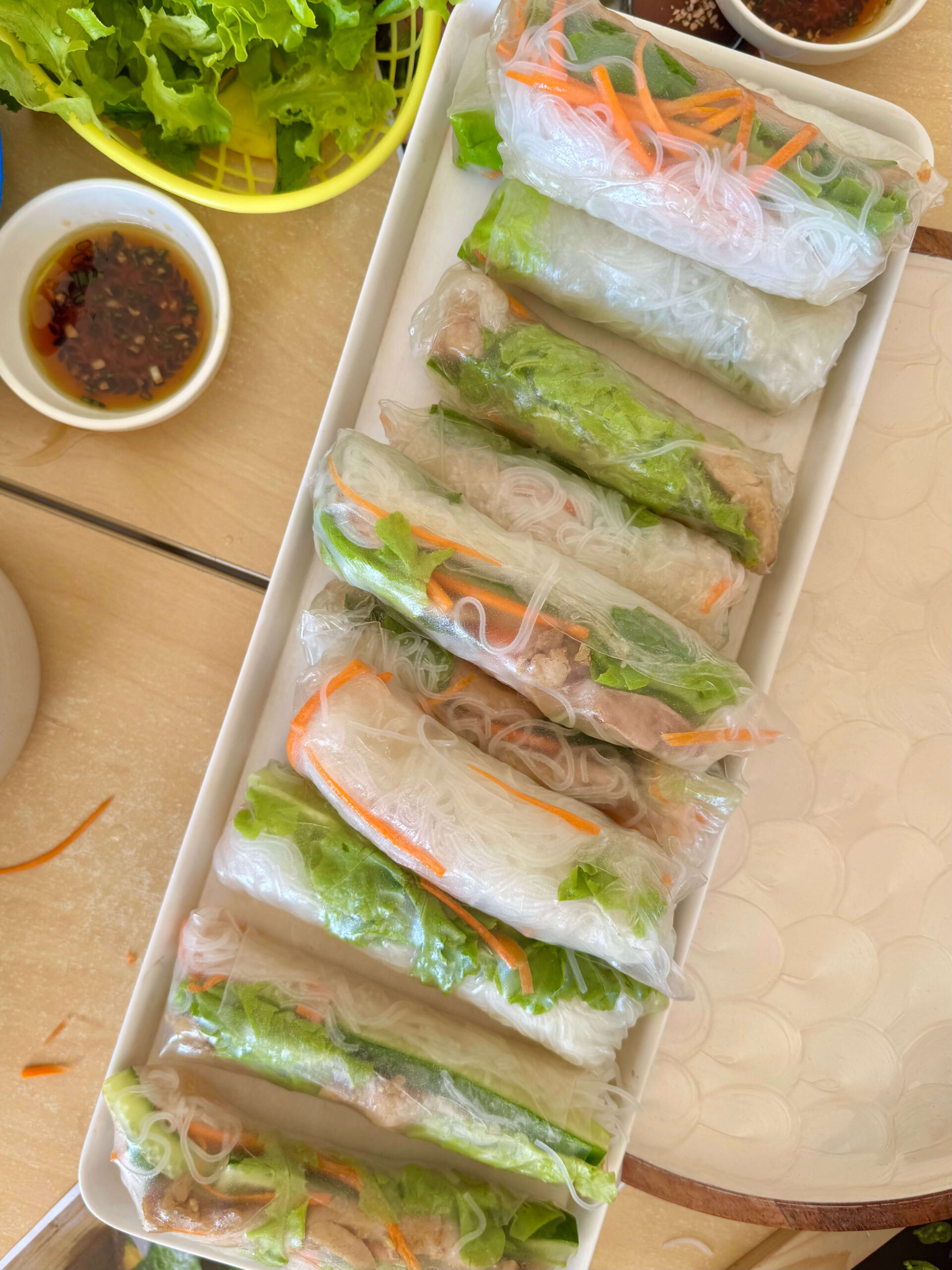 Teriyaki Chicken Rice Paper Rolls
